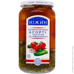 Овочева консервація Нежин Асорті овочеве по-ніжинськи №1 920 г