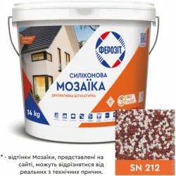 Ферозит Декоративная штукатурка мозаичная силиконовая 33 «Мозаика», SN 212 0,8-1,2 мм 14 кг