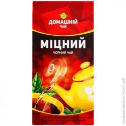 Домашній чай" Чай чорний 20 пакет "Домашній" Міцний"
