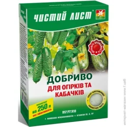 Чистий Лист Удобрение кристаллическое для огурцов и кабачков 300 г