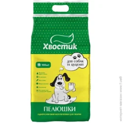 Пеленки, подстилки Хвостик Пеленки одноразовые 56x56 см 100 шт. для собак/для щенков