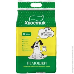 Пеленки, подстилки Хвостик Пеленки одноразовые 60x90 см 100 шт. для собак/для щенков