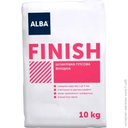 АЛЬБА Шпаклевка гипсовая финишная "FINISH" 10 кг