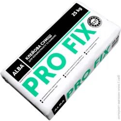 АЛЬБА Клей для плитки , керамограніту/каменю PRO FIX 25кг