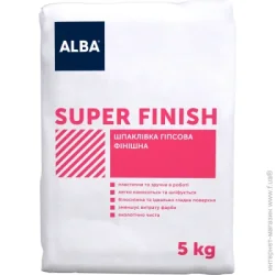 АЛЬБА Шпаклевка гипсовая финишная "SUPER FINISH" 5 кг