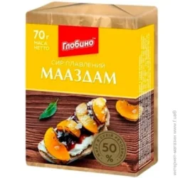 Глобино Сир плавлений Мааздам 50% 70 г