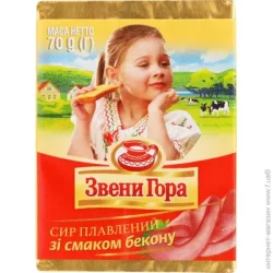 Звени Гора Сыр плавленый порционный со вкусом бекона 70 г