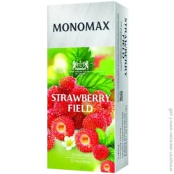 Мономах Чай зелений листовий дрібний з ароматом суниці STRAWBERRY FIELD 25 шт.