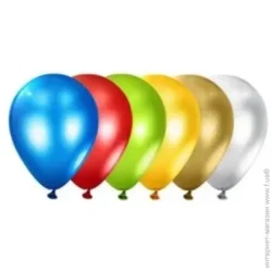 Шартіко Шарики воздушные 10" металик 27 см в ассортименте 5 шт.