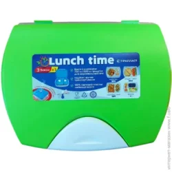 Ланч-бокс пластик Тірапласт Ланч-бокс Lunchtime 3 в 1 салатовий