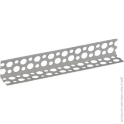 Штукатур Уголок ПВХ перфорированный прямой 23x23 мм 2,5 м
