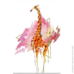 Терравол Картина на полотні Танець жирафа (без рами) 55x80 см