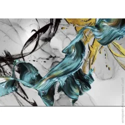 Терравол Картина на полотні Зелене та біле (без рами) 55x80 см