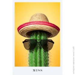 Терравол Картина на полотні Mr Кактус (без рами) 55x80 см