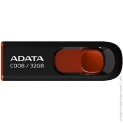 Флешка USB 2.0 ADATA C008 32GB Black/Red (AC008-32G-RKD)