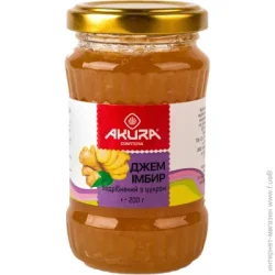 Akura Джем Імбир подрібнений з цукром 200 г