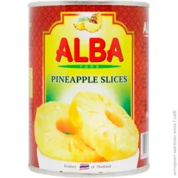 Фруктова консервація Alba Food Ананас консервований кільцями в сиропі 580 мл