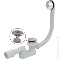 Сифон Alca Plast click/clack, метал (A507CKM)
