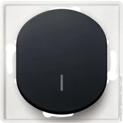 Aling-Conel Выключатель кнопочный одноклавишный Eon с подсветкой черный E625.E