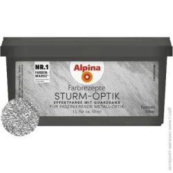 Alpina Декоративная краска с металлическим блеском серебристый металлик 1 л