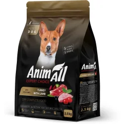 Сухой корм Animall Корм сухой для взрослых собак средних пород со свежей индейкой и ягненком 2,5 кг