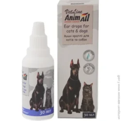 Animall Краплі вушні для собак і котів 30 мл