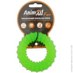 Animall Игрушка для собак Кольцо с шипами 9 см зеленое 88165