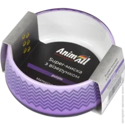 Animall Миска для собак с узором PS05020 300 мл фиолетовый
