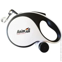 Animall Поводок-рулетка с диспенсером XL до 50 кг белая 8 м