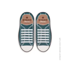 Antilaces Шнурки силиконовые Stars 56,5 мм 12 шт. белый