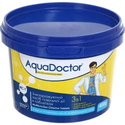 Альгіцид Aquadoctor Таблетки для тривалої дезінфекції води в басейні MC-T хлор 3-в-1 (23735)