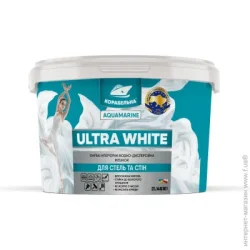 Aquamarine Краска интерьерная акриловая Ultra White мат белый 3.5кг