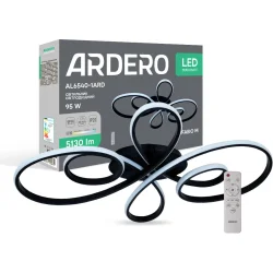 Ardero Люстра светодиодная Fabio 4xLED-модуль черный AL6530-1ARD FABIO M