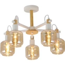 Ardero Люстра підвісна Denver 5xE14 золото/білий BL1450-2