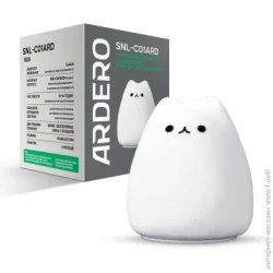 Ardero Ночник на батарейках котик RGB белый SNL-С01ARD
