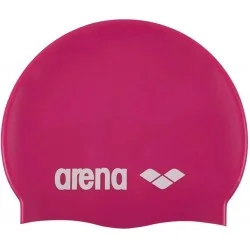 Шапочка для плавания Arena Classic Silicone, fuchsia/white (91662-91)