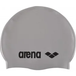 Шапочка для плавания Arena Classic Silicone, silver/black (91662-51)
