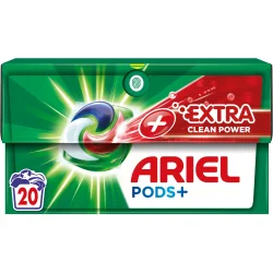 Капсули для прання для білих речей Ariel Pods All-in-1+ Сила екстраочищення 20 шт (8001090803474)