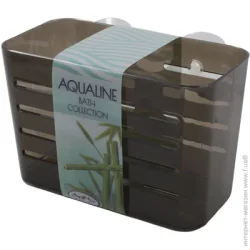 Полиця для ванної кімнати Arino Полка Aqualine 18,7х10х12,2 см сіра 51166