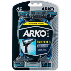 Arko Верстати одноразові T3 потрійне лезо 6 шт.