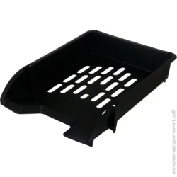 Лоток для паперу Лоток для паперів горизонтальний ПП 34х25, 2х5, 7 см чорний Arnika