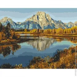Art Craft Картина по номерам без подрамника "Горное озеро" 11013-ACNF 40х50 см