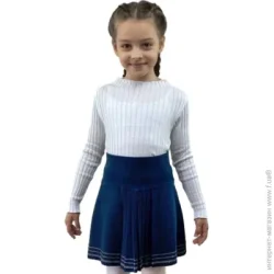 Школьная юбка Art Knit Юбка Герда с люрексом р.116-122 синий 022464