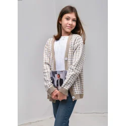 Art Knit Кардиган для девочки Лапки р.158152 бежевый