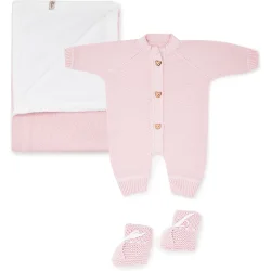 Art Knit Человечек +  плед и пинетки р.62 розовый