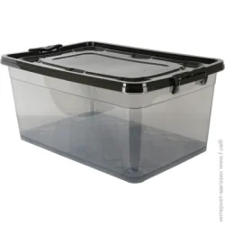 Контейнер пластик Asude Plastik Контейнер 80л, чорний прозорий (ASD149-F)