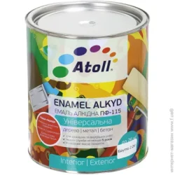 Atoll Емаль ПФ-115 срібний глянець 2кг