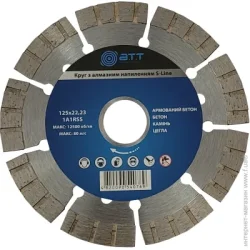 Отрезной диск A.T.T. Диск алмазный отрезной S-Line сегментный 125x1,8x22,2