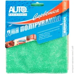 Сухая салфетка микрофибра Auto Assistance полировочная MC002-320 green 1 шт