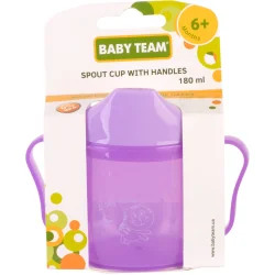 Поилка с трубочкой Baby Team Поильник-спаут с ручками 180 мл